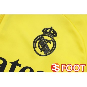 Ensemble Survetement De Foot Real Madrid Jaune 2025/2026