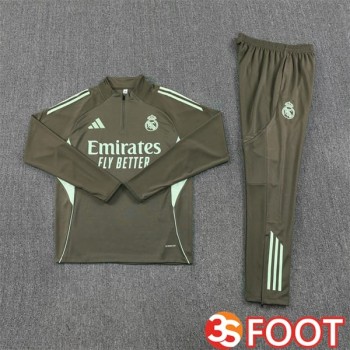 Ensemble Survetement De Foot Real Madrid Vert 2025/2026