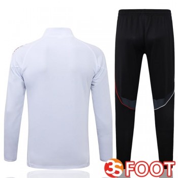 Ensemble Veste Survetement De Foot AFC Ajax Blanc 2025/2026
