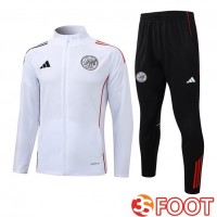 Ensemble Veste Survetement De Foot AFC Ajax Blanc 2025/2026