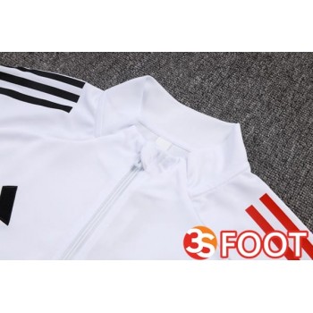 Ensemble Veste Survetement De Foot AFC Ajax Blanc 2025/2026