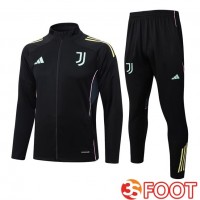 Ensemble Veste Survetement De Foot Juventus Noir 2025/2026