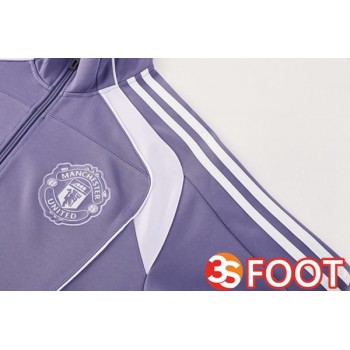 Ensemble Veste Survetement De Foot Manchester United Pourpre 2025/2026