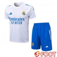 Ensemble Training T-Shirts Real Madrid + Shorts Blanc 2025/2026