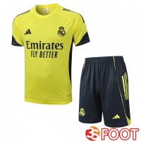 Ensemble Training T-Shirts Real Madrid + Shorts Jaune 2025/2026