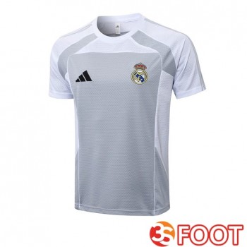 Training T-Shirts Real Madrid Blanc Gris 2025/2026