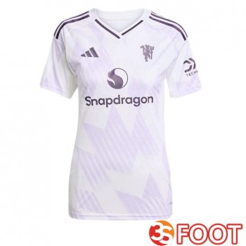 Maillot De Foot Manchester United Femme Exterieur Blanc 2025/2026