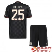 Maillot De Foot Bayern Munich (Müller 25) Enfant Third Noir 2025/2026