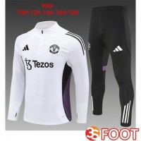 Ensemble Survetement De Foot Manchester United Enfant Blanc 2025/2026