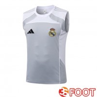 Gilet Foot Real Madrid Blanc Gris 2025/2026