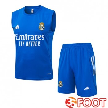 Gilet Foot Real Madrid + Shorts Bleu 2025/2026