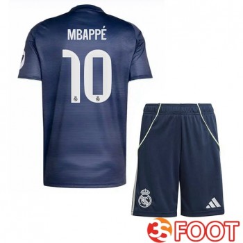 Maillot De Foot Real Madrid (Mbappé 10) Enfant Exterieur Bleu Royal 2025/2026