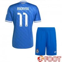 Maillot De Foot Real Madrid (Rodrygo 11) Enfant Third Bleu 2025/2026