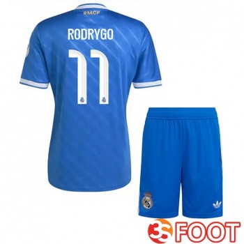 Maillot De Foot Real Madrid (Rodrygo 11) Enfant Third Bleu 2025/2026