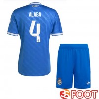 Maillot De Foot Real Madrid (Alaba 4) Enfant Third Bleu 2025/2026 Maillot De Foot Real Madrid (Alaba 4) Enfant Third Bleu 2025/2026
