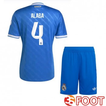 Maillot De Foot Real Madrid (Alaba 4) Enfant Third Bleu 2025/2026