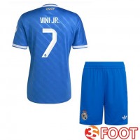 Maillot De Foot Real Madrid (Vini Jr. 7) Enfant Third Bleu 2025/2026