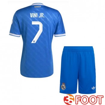 Maillot De Foot Real Madrid (Vini Jr. 7) Enfant Third Bleu 2025/2026