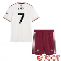 Maillot De Foot Arsenal (SAKA 7) Enfant Third Blanc 2025/2026