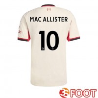 Maillot De Foot FC Liverpool (MAC ALLISTER 10) Exterieur Jaune 2025/2026