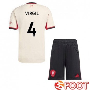 Maillot De Foot FC Liverpool (VIRGIL 4) Enfant Exterieur Jaune 2025/2026
