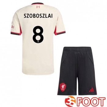 Maillot De Foot FC Liverpool (SZOBOSZLAI 8) Enfant Exterieur Jaune 2025/2026