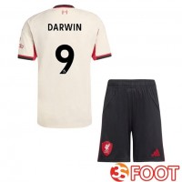 Maillot De Foot FC Liverpool (DARWIN 9) Enfant Exterieur Jaune 2025/2026