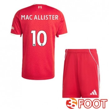 Maillot De Foot FC Liverpool (MAC ALLISTER 10) Enfant Domicile Rouge 2025/2026