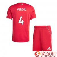 Maillot De Foot FC Liverpool (VIRGIL 4) Enfant Domicile Rouge 2025/2026