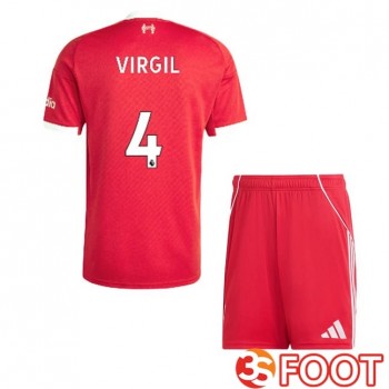 Maillot De Foot FC Liverpool (VIRGIL 4) Enfant Domicile Rouge 2025/2026