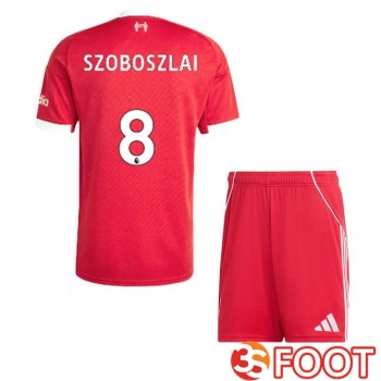 Maillot De Foot FC Liverpool (SZOBOSZLAI 8) Enfant Domicile Rouge 2025/2026