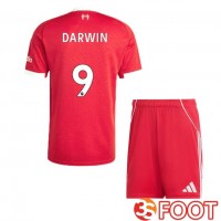 Maillot De Foot FC Liverpool (DARWIN 9) Enfant Domicile Rouge 2025/2026