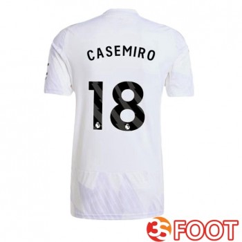 Maillot De Foot Manchester United (CASEMIRO 18) Exterieur Blanc 2025/2026