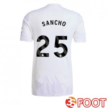 Maillot De Foot Manchester United (SANCHO 25) Exterieur Blanc 2025/2026
