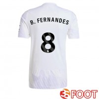 Maillot De Foot Manchester United (B. FERNANDES 8) Exterieur Blanc 2025/2026