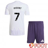 Maillot De Foot Manchester United (MOUNT 7) Enfant Exterieur Blanc 2025/2026