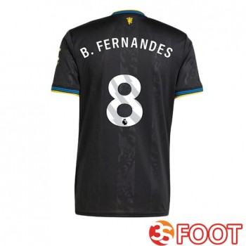 Maillot De Foot Manchester United (B. FERNANDES 8) Third Noir 2025/2026