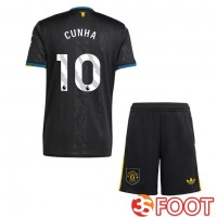 Maillot De Foot Manchester United (CUNHA 10) Enfant Third Noir 2025/2026