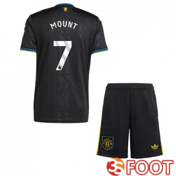 Maillot De Foot Manchester United (MOUNT 7) Enfant Third Noir 2025/2026
