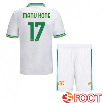 Maillot De Foot AS Roma (MANU KONE 17) Enfant Third Blanc 2025/2026