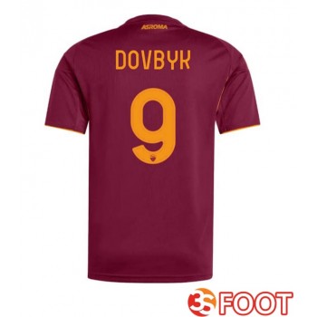 Maillot De Foot AS Roma (DOVBYK 9) Domicile Rouge 2025/2026