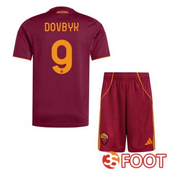 Maillot De Foot AS Roma (DOVBYK 9) Enfant Domicile Rouge 2025/2026