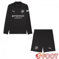 Maillot De Foot Manchester City Enfant Exterieur Manche longue Noir 2025/2026
