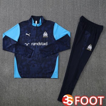 Ensemble Survetement De Foot Marseille OM Bleu Royal 2025/2026