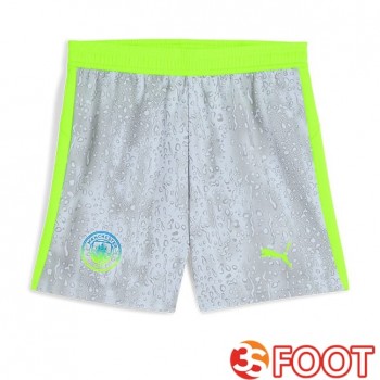 Short De Foot Manchester City Third Gris Vert 2025/2026