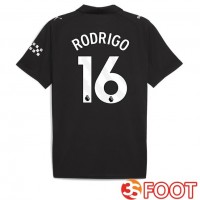 Maillot De Foot Manchester City (Rodrigo 16) Exterieur Noir 2025/2026