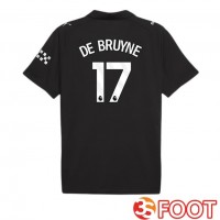 Maillot De Foot Manchester City (Kevin De Bruyne 17) Exterieur Noir 2025/2026