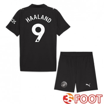 Maillot De Foot Manchester City (Erling Haaland 9) Enfant Exterieur Noir 2025/2026