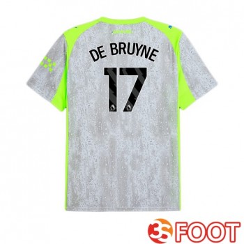 Maillot De Foot Manchester City (Kevin De Bruyne 17) Third Gris Vert 2025/2026