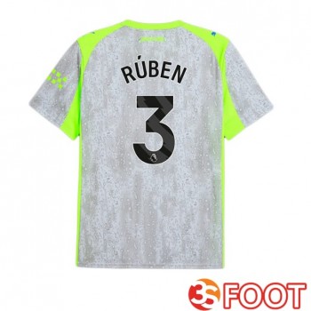 Maillot De Foot Manchester City (Ruben Dias 3) Third Gris Vert 2025/2026